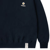 [UNISEX] Flower board embroidery smile sweatshirt