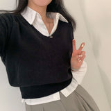 メローVネックニット