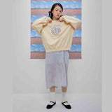 Cheerful logo sweat shirt (light yellow) (6684422930550)