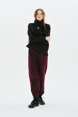 CHERRY QUILTING JACKET + MUFFLER SET [BLACK]