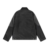 [2WAY]クロップドディストレストレザージャケット_ブラックグレー