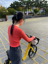 スパンデックス Vネック ゴルジ ニットウェア