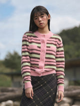 Stripe Mohiar Cardigan