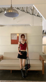 Reality V Lace Sleeveless Tee
