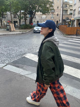 プラハディープカラーチェックパンツ