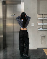 Cotton snap pants