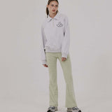 モヘアブーツカットバンディングパンツ/MOHAIR BOOTS CUT BANDING PANTS, PISTACHIO