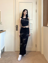 リボンアイレットスリ－ブレス/879. Ribbon eyelet sleeveless (2color)