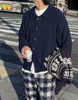 ASCLO カラーボタンカーディガン (6color)