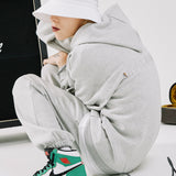 オーバーフィットレタリングパーカー/OVERFIT LETTERING HOODIE-MELANGE GREY