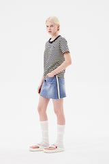 モノチェリーストライプTシャツ / MONO CHERRY STRIPE T-SHIRT [NAVY]