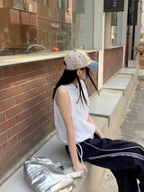コーニルy2kウォッシング刺繍パッチカラーマッチングボールキャップハット/Cornil y2k Washing Embroidery Patch Color Matching Ball Cap Hat