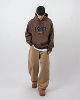 リープワイドピーチナッピングコットンパンツ/leap wide peach napping ccotton pants 2color