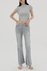 ダストブーツカットデニムパンツ / Dust Bootcut Denim Pants (2color)