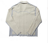 spliced chiffon shirt