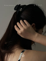 ロゴボタンヘアクリップ M