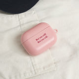 シンプリーテキストピンク (Airpods マット ケース)