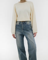 No.1839 バウンディングワイドデニムパンツ/No.1839 Bonding wide denim pants