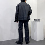 レザーピンタックジャケット/EV leather pin tuck jacket (3 colors)