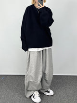 ウールニットスウェットシャツ/wool knit sweatshirt