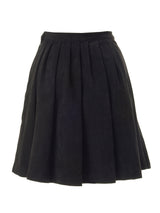 TUCK PLEATS MINI SKIRT_BLACK (6638376190070)
