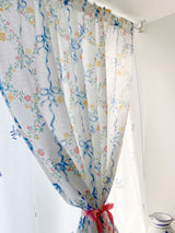 Princess Ribbon Curtain Screen Floral Print 230cm