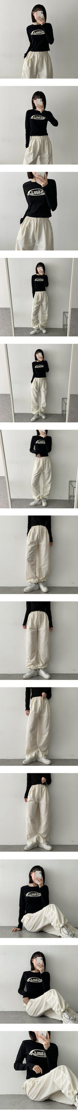 カルペストリングナイロンワイドカーゴパンツ / Carpe String Nylon Wide Cargo Pants