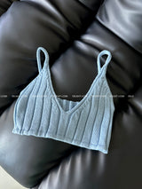 Knit bustier bra top