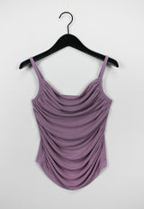 ドレープドシャーリングスリーブレス / Draped Shirring Sleeveless (4color)