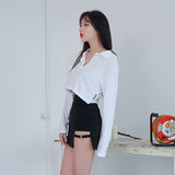 オープニングクロップドシャツ / HI (8285) opening cropped shirt