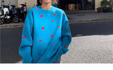フラワーニット / Blue flower knit