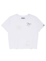 リフレクティブグラフィッククロップTシャツ