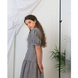 Bonita flower check dress (6657246920822)