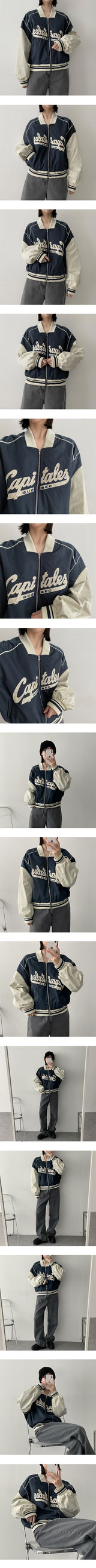 Capiカラーバーシティージャンパー/Capi Colored Bar City Jumper