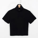 Chewy Crop Mock Tee - t