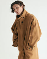 UNISEX WOOL RAGLAN HIDDEN COAT M - TWILL CAMEL (6636060704886)