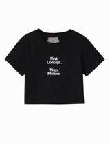 MCT W01 Black concept Crop T-shirts