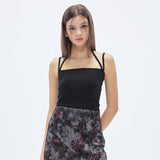 Halter Ribbon Top [BLACK] (6674528305270)