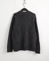 [Wool 10] Beel Bokashi Lettering Boxy Overfit Knit