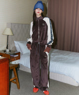[NF] VELOUR WIDE TRACK PANTS (BROWN)_F23ZC862