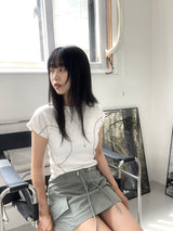 ナイロンローストリングミニスカート / nylon low string mini skirt