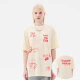 ドゥードゥルチェリートムボーイグラフィックTシャツ / DOODLE CHERRY TOMBOY GRAPHIC T-SHIRT [IVORY]