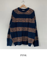 Stripe Extended Sleeve Knit Top (3color) (6598830063734)