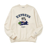 エクスプレスホリデーエアプレインペンギンスウェット / Express Holiday Airplane Penguin Sweatshirt_Ivory