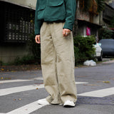 ヴィンテージストレートデニムパンツ (KHAKI)