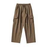 TWO TUCK WIDE CARGO PANTS-BEIGE