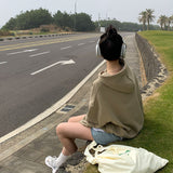 [BELLIDE MADE] Loose fit point embroidered hoodie