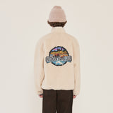 グラフィックフリースジャケット/GRAPHIC FLEECE JACKET IVORY (6698688479350)