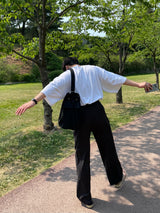 マインミニマルツータックワイドスラックス