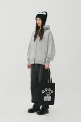 Cherry Bear Canvas Bag_Black (6684778528886)